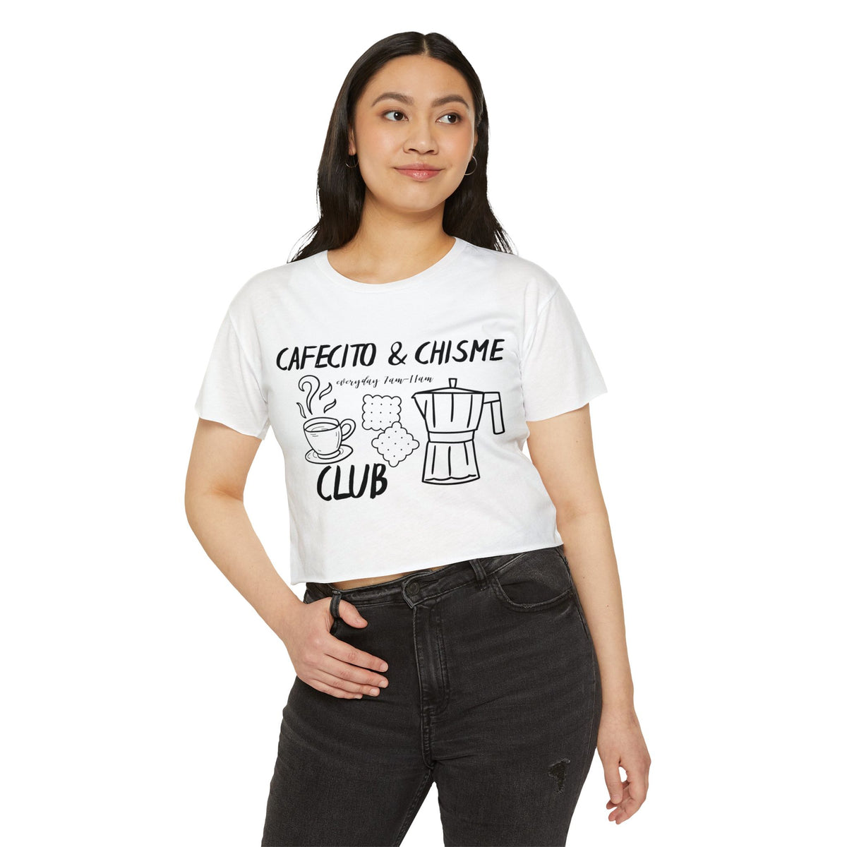 Cafecito & Chisme Club Crop Top