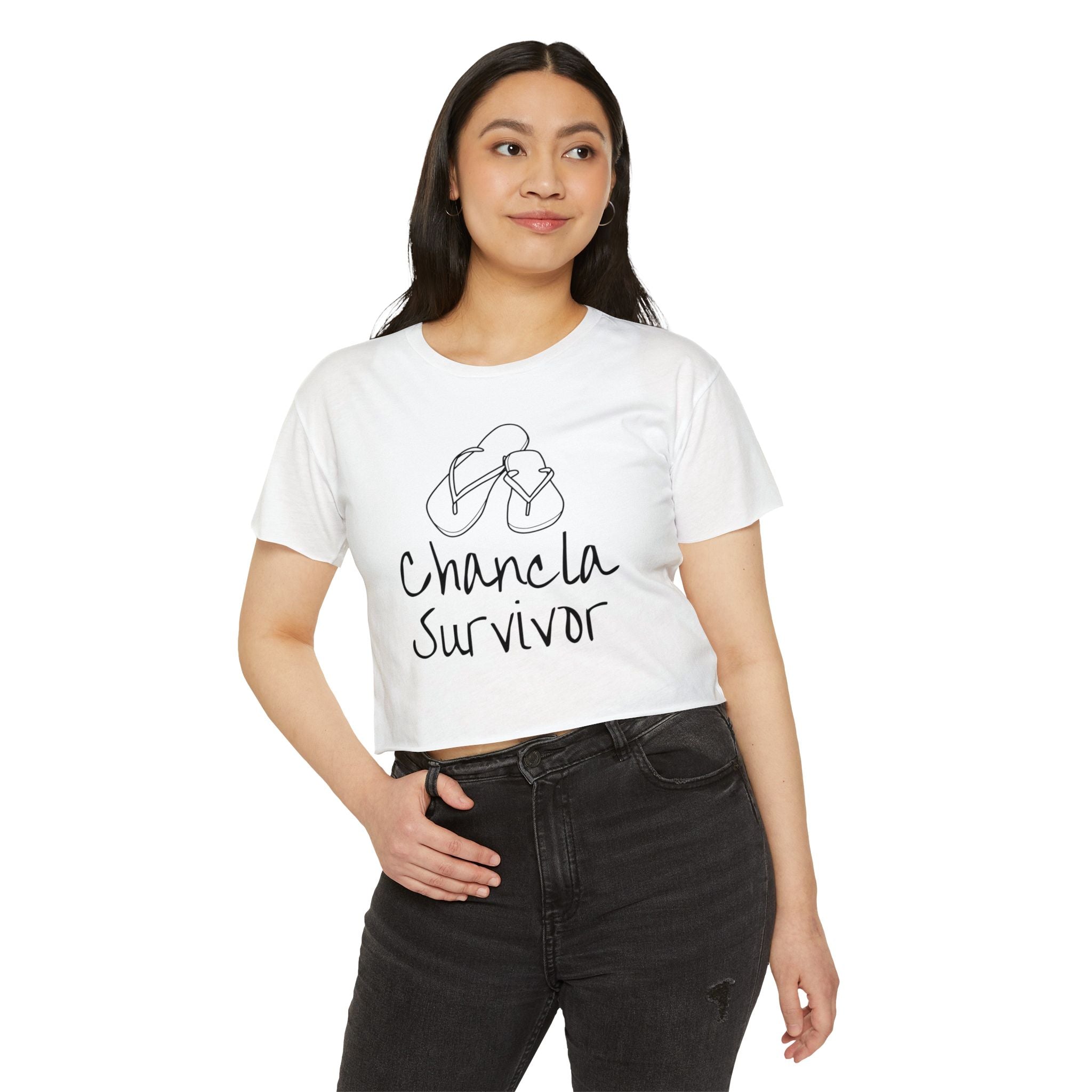 Chancleta Survivor Festival Crop Top