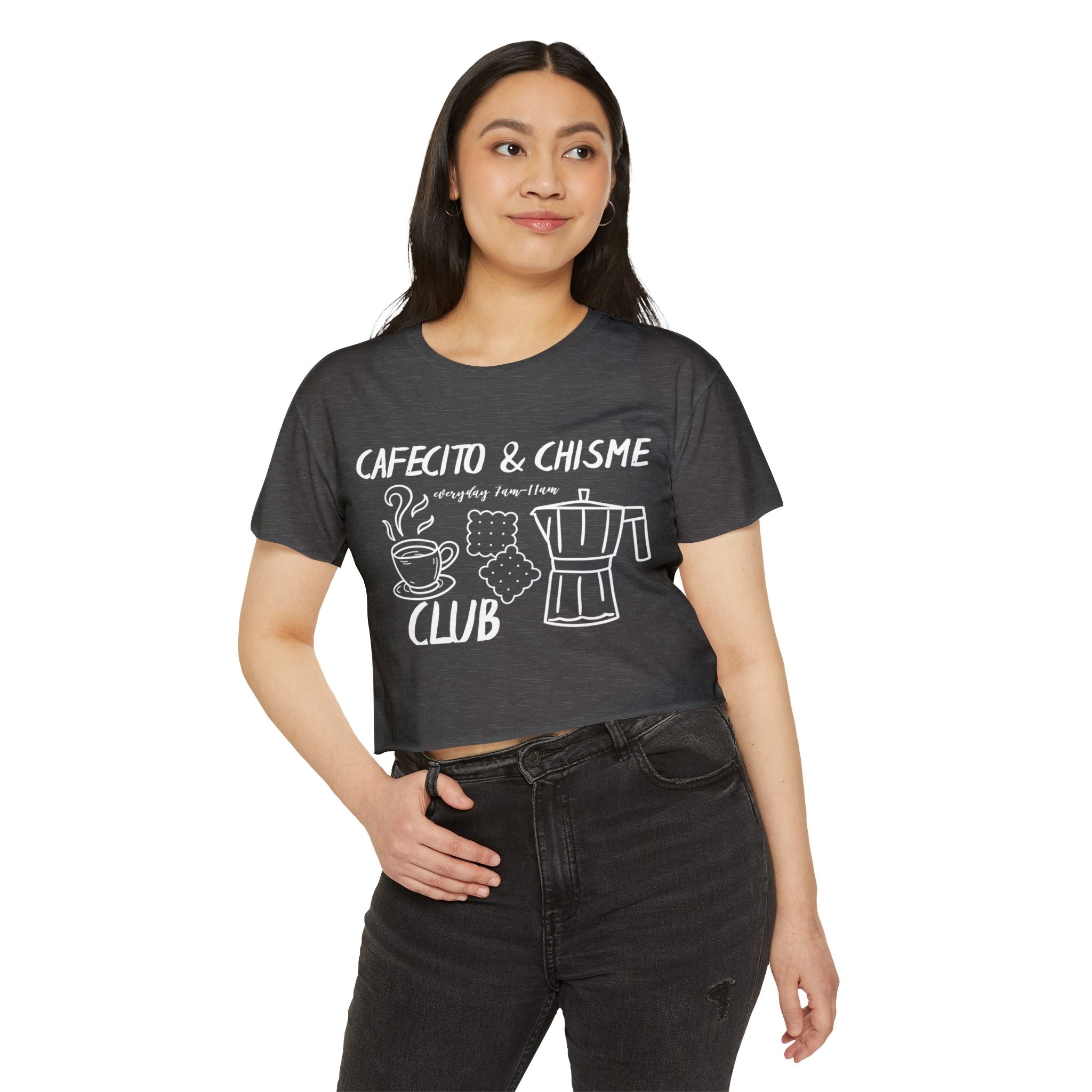 Cafecito & Chisme Club Crop Top